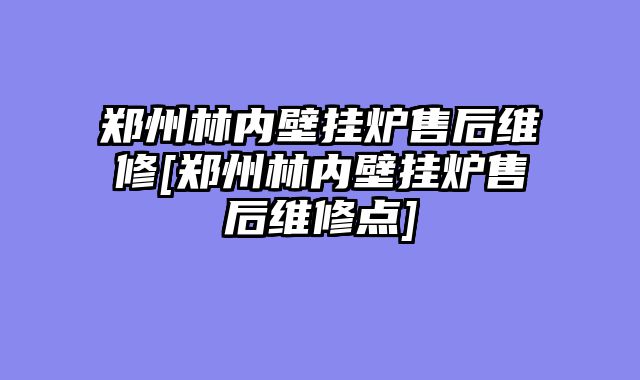 郑州林内壁挂炉售后维修[郑州林内壁挂炉售后维修点]