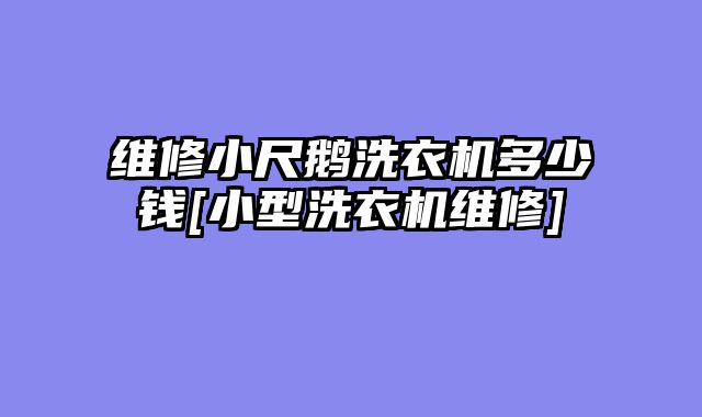 维修小尺鹅洗衣机多少钱[小型洗衣机维修]