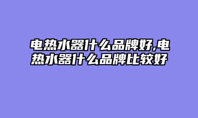 电热水器什么品牌好,电热水器什么品牌比较好