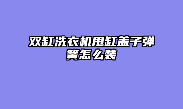 双缸洗衣机甩缸盖子弹簧怎么装