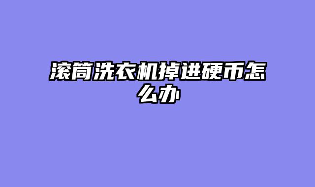 滚筒洗衣机掉进硬币怎么办