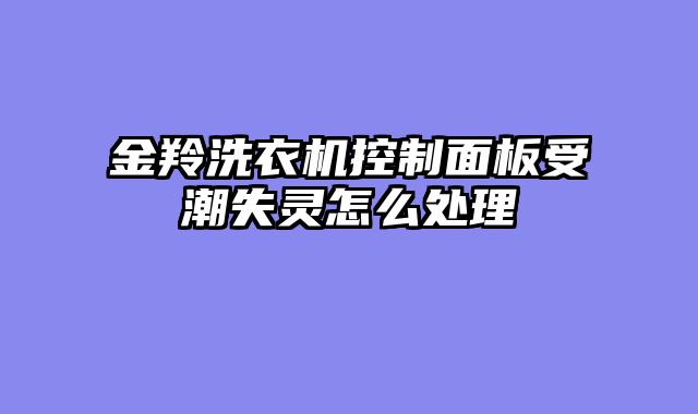 金羚洗衣机控制面板受潮失灵怎么处理