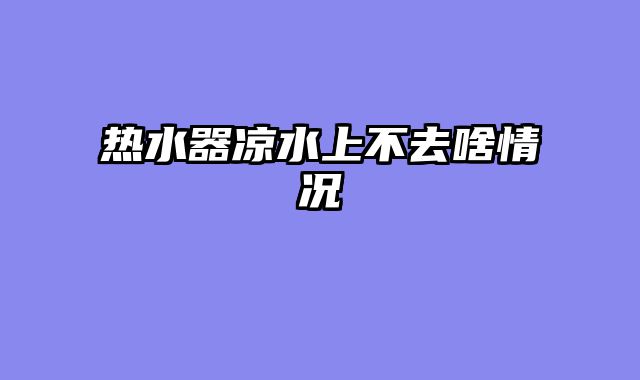 热水器凉水上不去啥情况