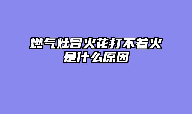 燃气灶冒火花打不着火是什么原因