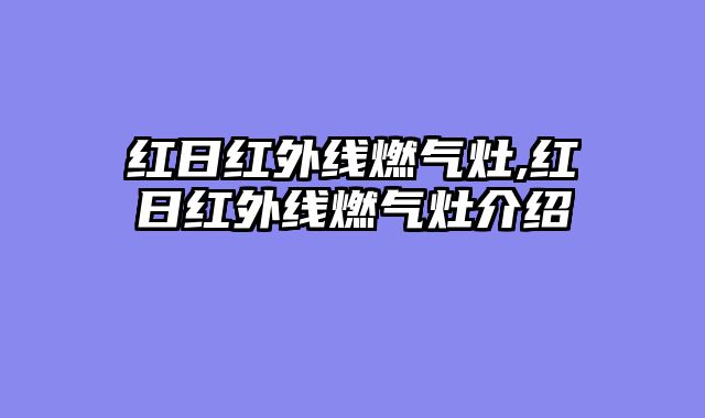 红日红外线燃气灶,红日红外线燃气灶介绍