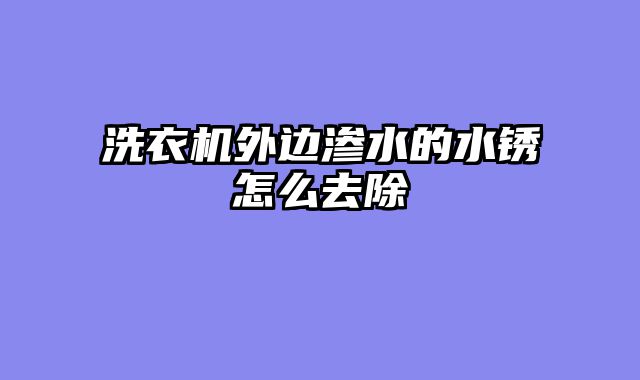 洗衣机外边渗水的水锈怎么去除