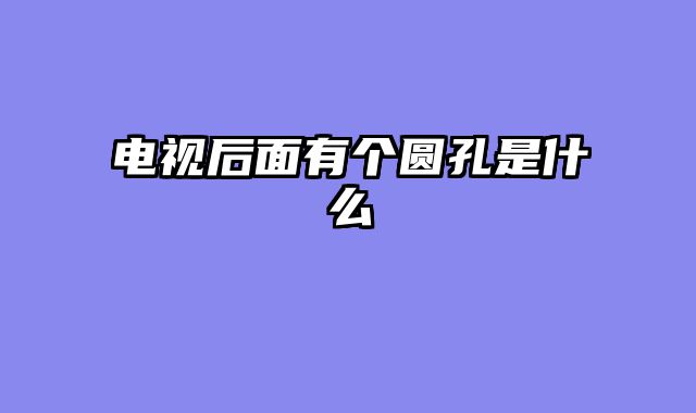 电视后面有个圆孔是什么