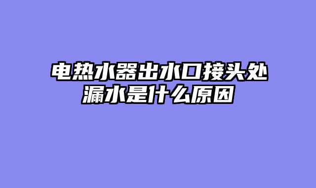电热水器出水口接头处漏水是什么原因