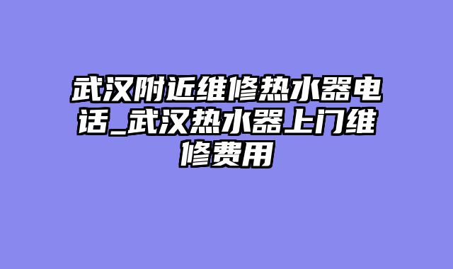 武汉附近维修热水器电话_武汉热水器上门维修费用