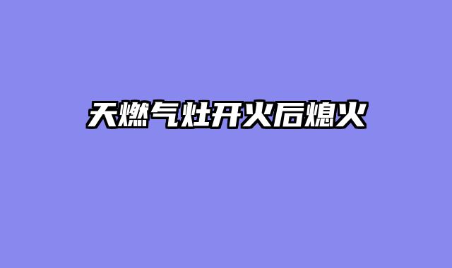 天燃气灶开火后熄火