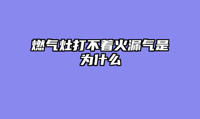 燃气灶打不着火漏气是为什么