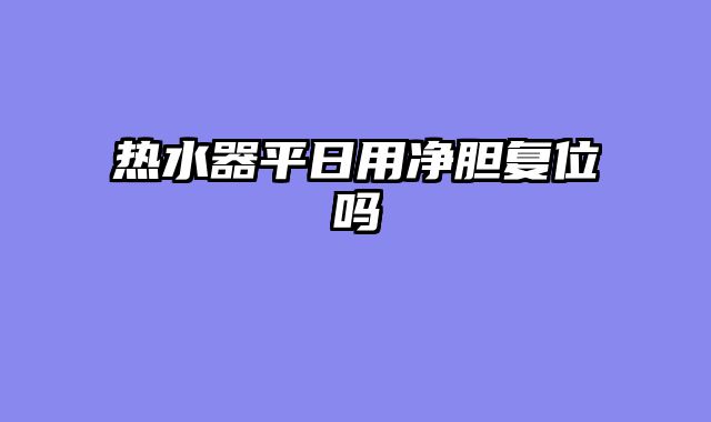 热水器平日用净胆复位吗
