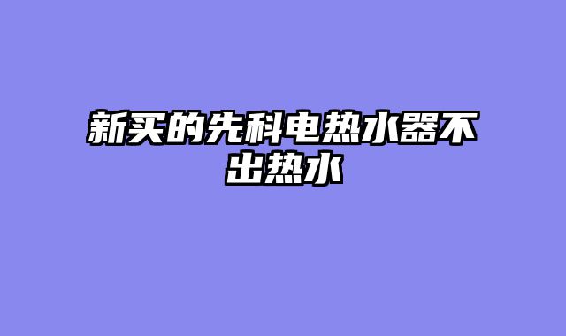 新买的先科电热水器不出热水