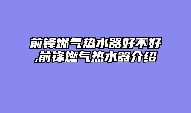 前锋燃气热水器好不好,前锋燃气热水器介绍