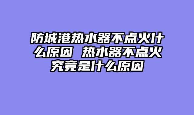 防城港热水器不点火什么原因 热水器不点火究竟是什么原因