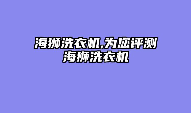 海狮洗衣机,为您评测海狮洗衣机