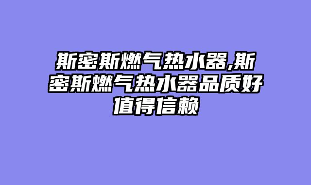 斯密斯燃气热水器,斯密斯燃气热水器品质好值得信赖
