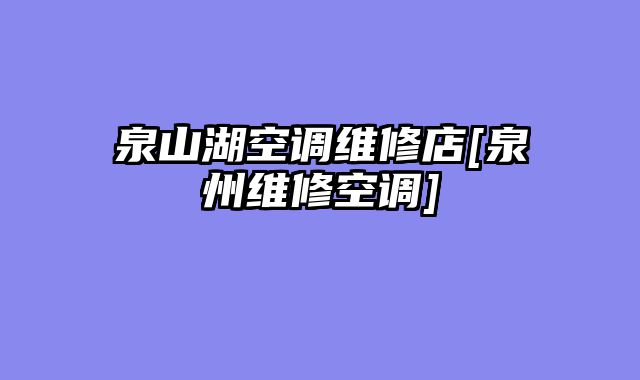 泉山湖空调维修店[泉州维修空调]