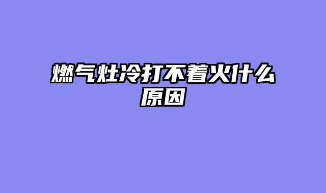 燃气灶冷打不着火什么原因