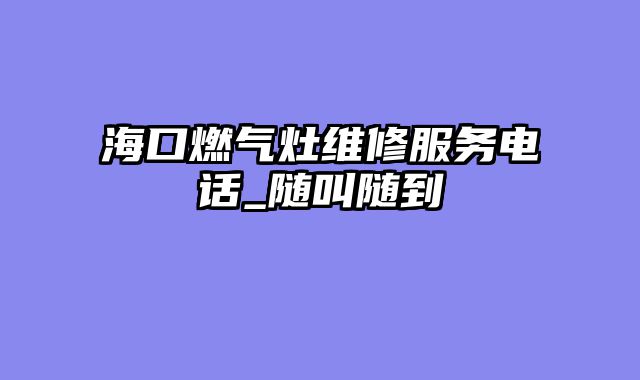海口燃气灶维修服务电话_随叫随到