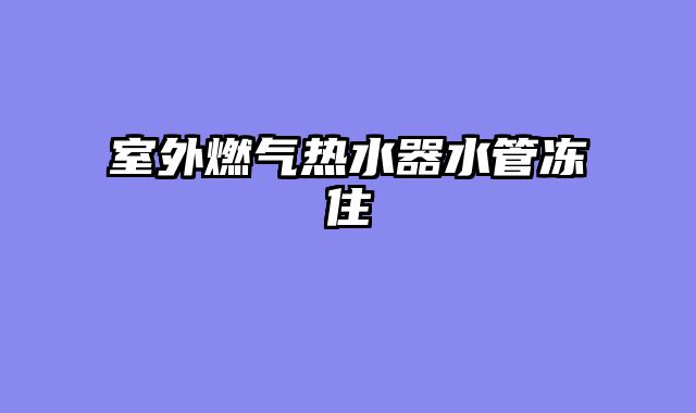 室外燃气热水器水管冻住