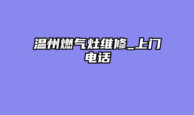 温州燃气灶维修_上门电话