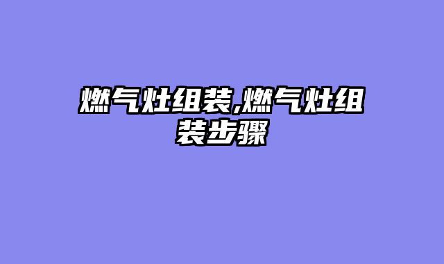 燃气灶组装,燃气灶组装步骤