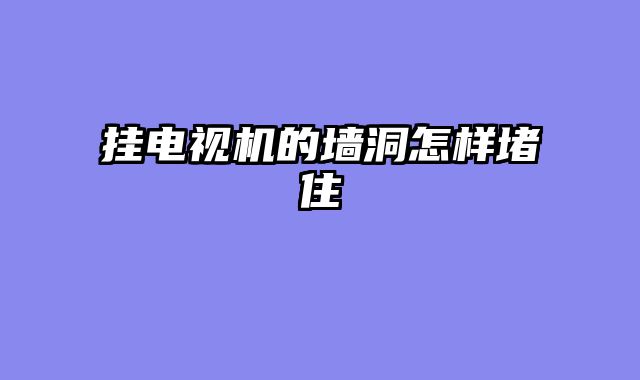 挂电视机的墙洞怎样堵住