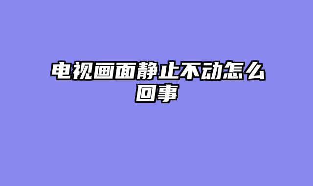 电视画面静止不动怎么回事