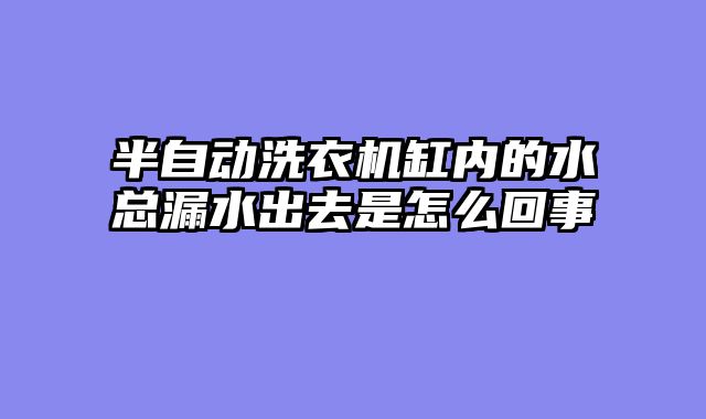 半自动洗衣机缸内的水总漏水出去是怎么回事
