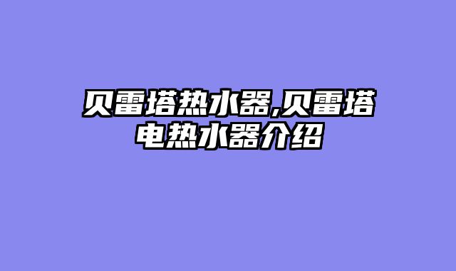 贝雷塔热水器,贝雷塔电热水器介绍