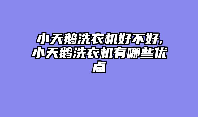 小天鹅洗衣机好不好,小天鹅洗衣机有哪些优点