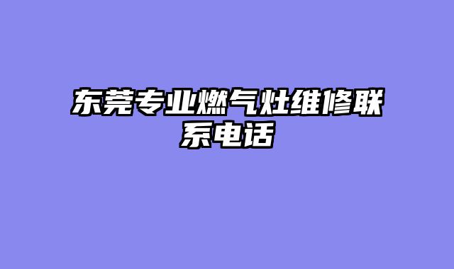 东莞专业燃气灶维修联系电话