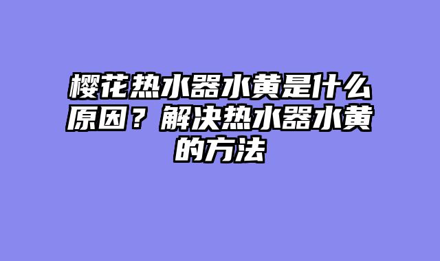 樱花热水器水黄是什么原因？解决热水器水黄的方法