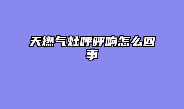 天燃气灶呼呼响怎么回事