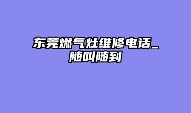 东莞燃气灶维修电话_随叫随到