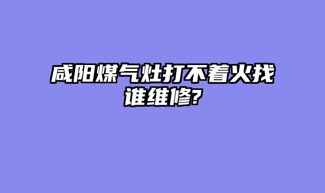 咸阳煤气灶打不着火找谁维修?