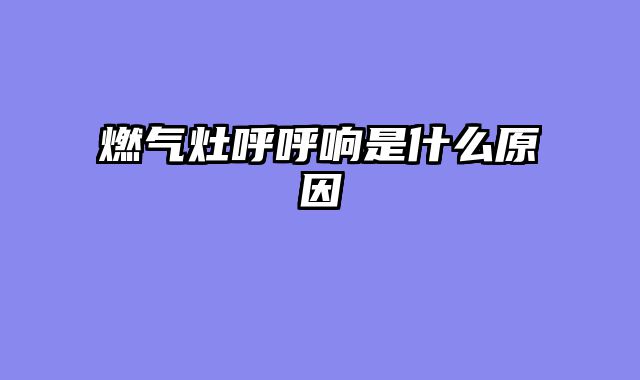 燃气灶呼呼响是什么原因