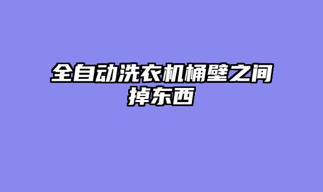 全自动洗衣机桶壁之间掉东西