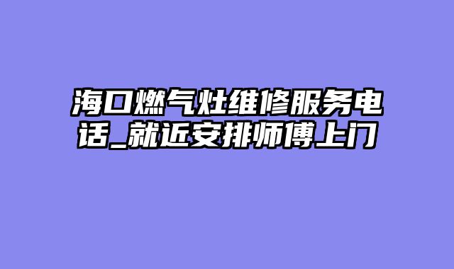 海口燃气灶维修服务电话_就近安排师傅上门