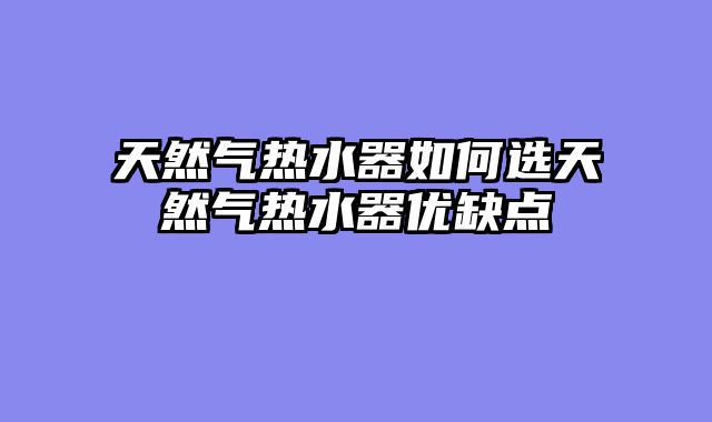 天然气热水器如何选天然气热水器优缺点