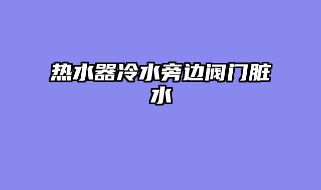 热水器冷水旁边阀门脏水