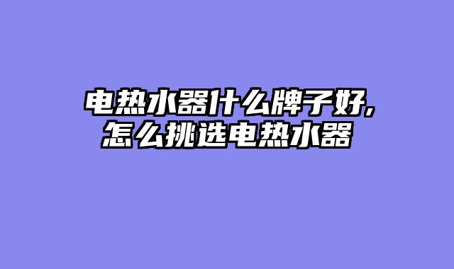 电热水器什么牌子好,怎么挑选电热水器