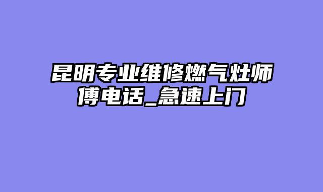 昆明专业维修燃气灶师傅电话_急速上门