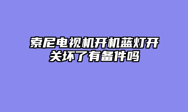 索尼电视机开机蓝灯开关坏了有备件吗