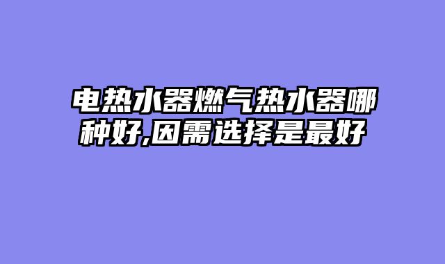 电热水器燃气热水器哪种好,因需选择是最好