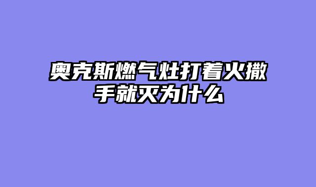 奥克斯燃气灶打着火撒手就灭为什么