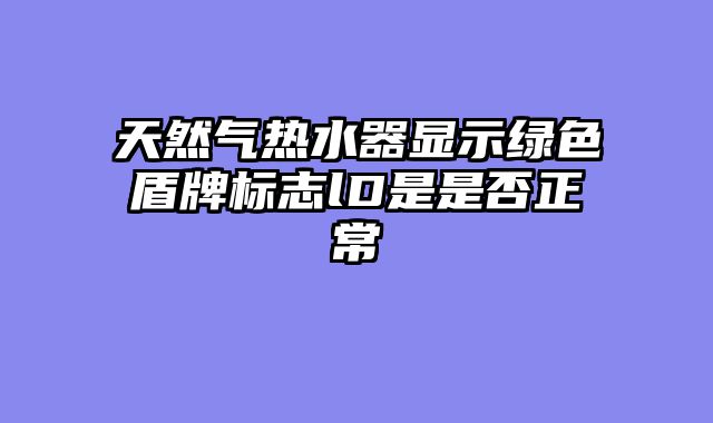 天然气热水器显示绿色盾牌标志lD是是否正常
