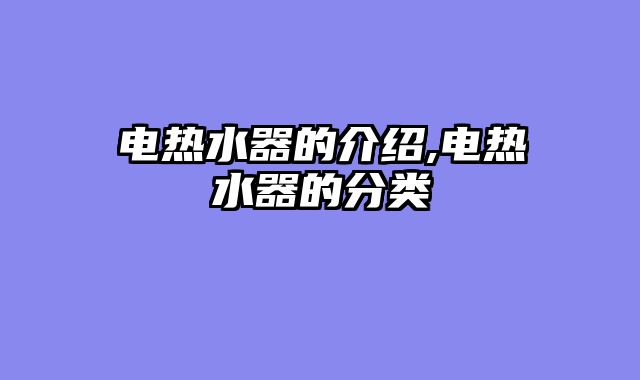 电热水器的介绍,电热水器的分类