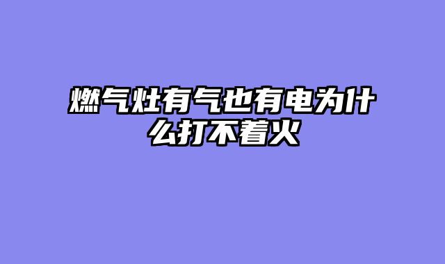 燃气灶有气也有电为什么打不着火